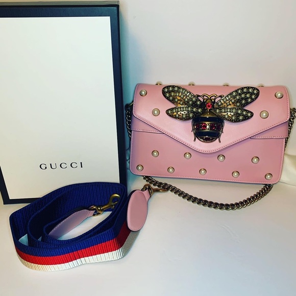 GUCCI Pink Broadway Pearl Handbag - Picture 2 of 8